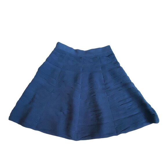 Reiss Carly Dark Blue (Night Navy) Fit and Flare Retro Knit Skirt Womens Sz 6 - Picture 5 of 8